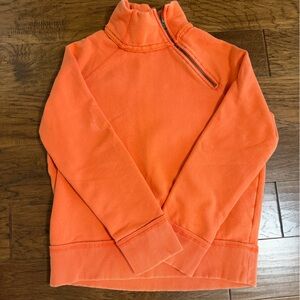We The Free Orange Quarter-Zip Pullover Sweatshirt